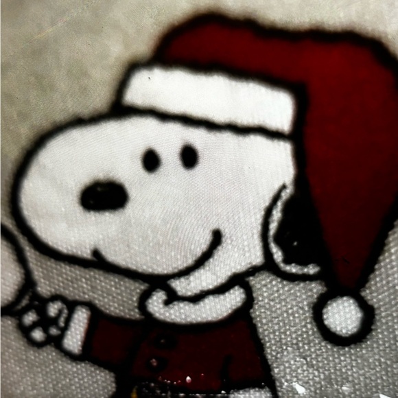 New Peanuts Charlie Brown Snoopy Xmas Queen Bedroom Sheets Doghouse Lights Gray - Picture 2 of 10